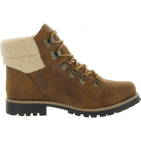 NWT Cliffs By White Mountain Pathfield Lace-up Hiker Style Bootie Light Brown 7W - Picture 3 of 9